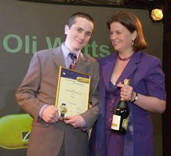 Oli at the Shell LiveWire Awards